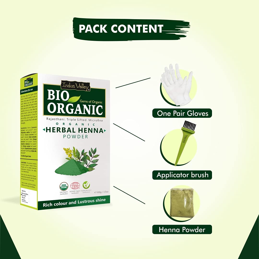 INDUS VALLEY Henna Powder Brown, 300 Grams