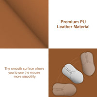 Desk Pad,Large Mouse Pad, Non-Slip PU Leathers Writing Pad,Desktop Protection Pad,Computer Desk Pad, Waterproof Table Mat, Desk Mat for Office and Home Writing (Brown;23.6