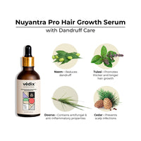 Vedix Customized Hair Fall&Dandruff Control Regimen For Normal/Oily Hair -Normal To Oily Scalp&Straight Hair,3 Product Ayurvedic Hair Care Kit - Ayurvedic Hair Oil,Shampoo,Hair Growth Serum,540 Grams