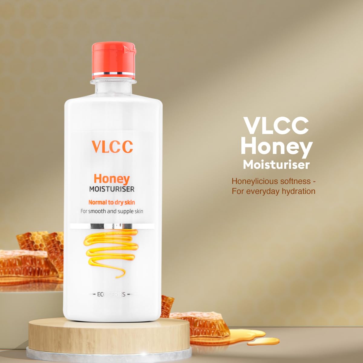 VLCC Honey Moisturiser - 500g | Moisturizes Dry Skin | Anti-Aging Honey for Soft, Smooth Skin | Helps Plump Skin, and Lighten Scars | Long-lasting Hydrating Moisturizer.