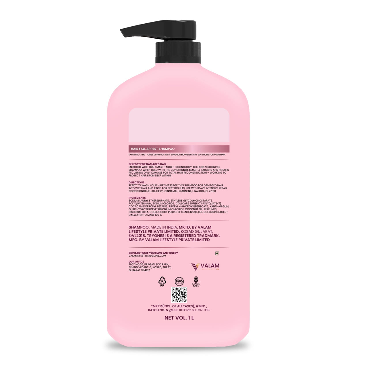 TryOnes Hairfall Shampoo|Prevents Hair Fall And Thinning |Promotes Healthy Hair 1000 ml