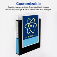 Avery Heavy-Duty Dual Color 3 Ring Binder, 1/2 Inch Slant Rings, Mint/Coral View Binder (17881) .5