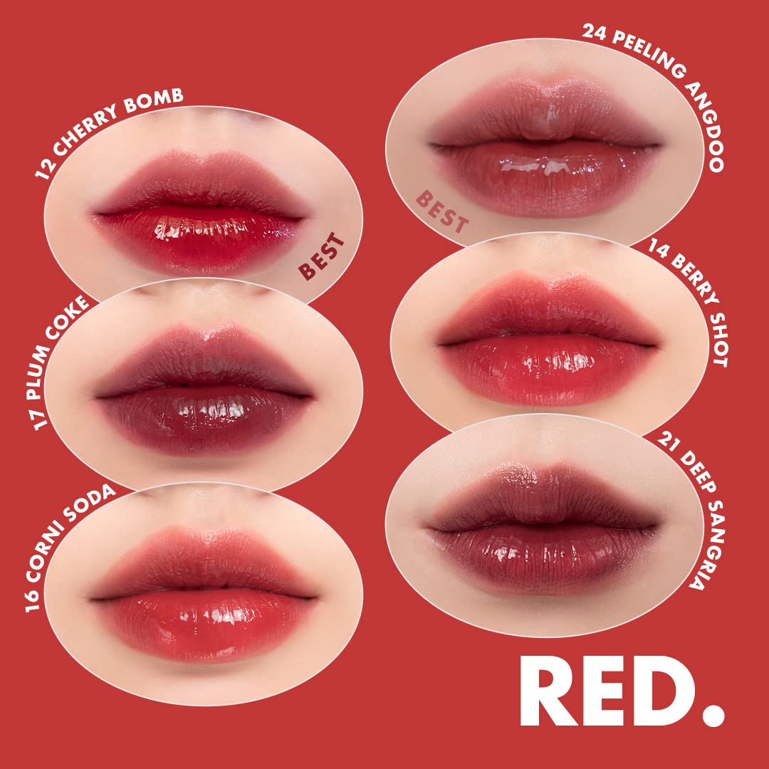 rom&nd Matte ROMAND Juicy Lasting Tint (12# CHERRY BOMB) | Bold & Vibrant Lip Tint with Long-Lasting Color, Smooth & Comfortable Application