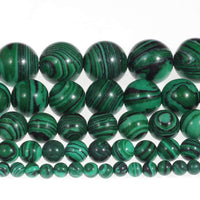 Natural Stone Beads 6mm Malachite Gemstone Round Loose Beads Crystal Energy Stone Healing Power for Jewelry Making DIY,1 Strand 15