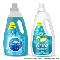 Fiama Fresh Hand Wash, 1000 ml Family Pack, with Green Apple Extracts and Peppermint Essential Oil, Soft and Supple Hands, Fragrant Handwash