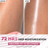 mCaffeine Brightening SPF 50 PA+++ Body Sunscreen Lotion | Instant Cooling, De-tan Body Lotion with Vitamin C Rich Raspberries & Niacinamide | Lightweight, Non-sticky Sun Protection - 200ml