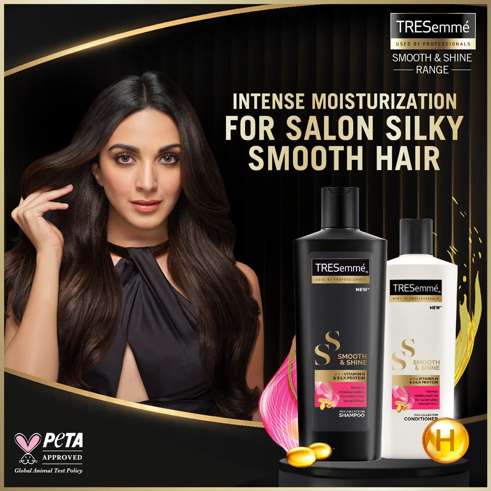 TRESemme Smooth & Shine Fresh frizzy Conditioner 335 Ml, With Biotin & Silk Proteins For Silky Smooth Hair - Deeply Moisturises Dry & Frizzy Hair, For Men & Women's (2 Count)