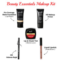 Iba Festa Beauty Essentials Makeup Kit for Women | 5 in 1 Makeup | Contains: Liquid Lipstick, Kajal, Primer, Foundation, Lip & Cheek Tint | Long Lasting Makeup Kit Combo With All Products Full Set For Girls