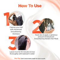 BBLUNT Advanced Smoothening Hair Mask with Keratin & Hyaluronic Acid - 150 g | Makes Hair Frizz-Free & Straight | Deeply Nourishes | Adds Spectacular Shine