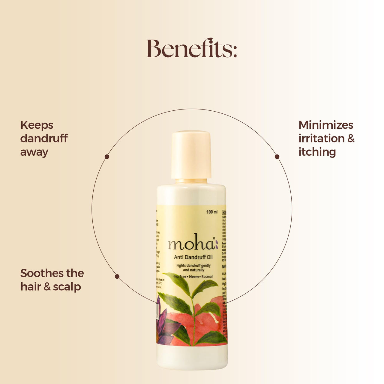 MOHA 5-in-1 Hair Oil 100ml & Anti-Dandruff Oil 100ml Combo