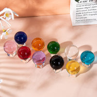 LONGWIN 40mm(1.6 inch) Solid Mini Fengshui Crystal Ball Healing Crystals(Blue) Blue