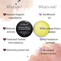 EcoBerry Murumuru Butter Lip Balm For Men Dry, Chapped Lips, Non-shiny Moisturizing, Conditioning, Natural SPF Enriched with Cocoa butter & Vitamin E, Mineral Oil Free, Preservative Free, Veg