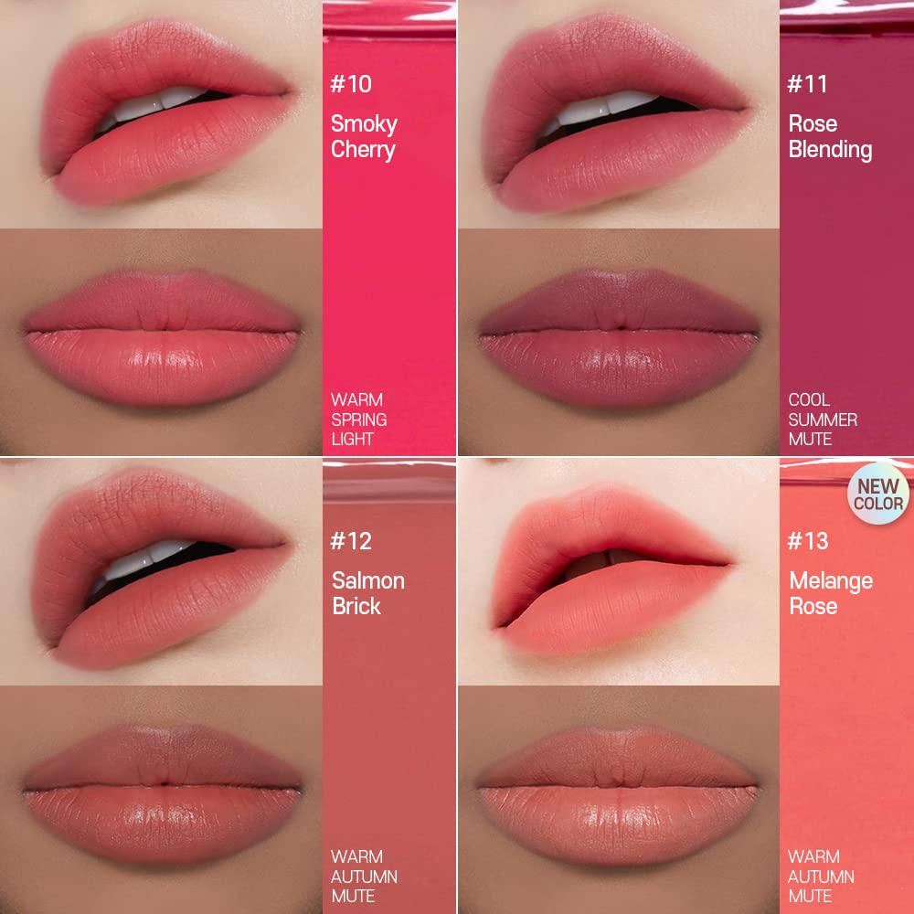 ETUDE Fixing Tint| Long Lasting Liquid Lipstick |Waterproof, Smudgeproof, Lightweight Matte Finish Lip Stain| Full Coverage|Korean Makeup| Shade 06- Soft Walnut-4g
