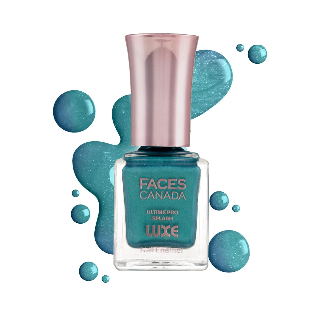 FACES CANADA Ultime Pro Splash Luxe Nail Enamel - Tourmaline (L32), 12ml | Glossy Finish | Quick Drying | Long Lasting | High Shine | Chip Defiant | Even-Finish | Vegan | Non-Toxic | Ethanol-Free