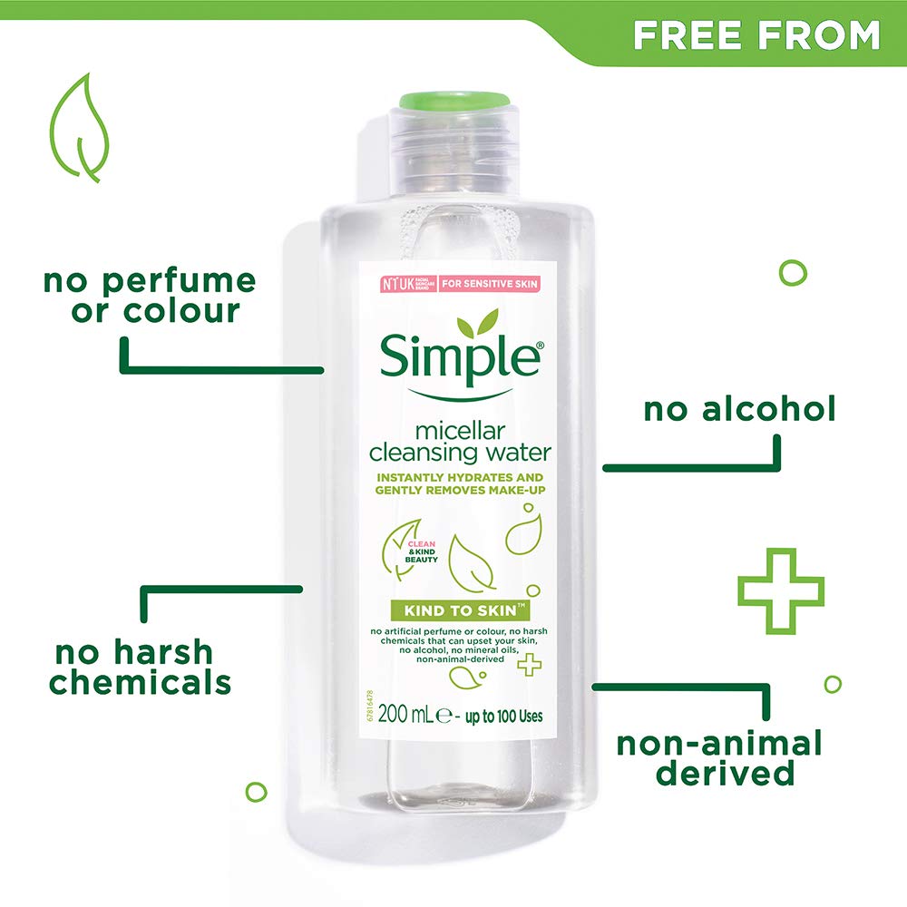 Simple Kind To Skin Micellar Cleansing Water 200 ml + Micellar Cleansing Wipes 25 pc