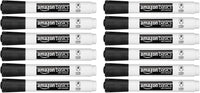 Basics 12-Pack Low-Odor Chisel Tip Dry Erase White Board Markers - Black 1 Count (Pack of 12)