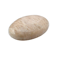 Cream Moonstone Palm Stone - Pocket Massage Worry Stone for Natural Body Chakra Balancing, Reiki Healing and Crystal Grid Cream Moonstone