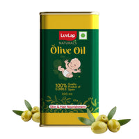 LuvLap Naturals Baby Body Massage Olive Oil, 200 ML, Spanish Premium Olive Oil, Enhances Bone & Muscle Strength, 200 ML