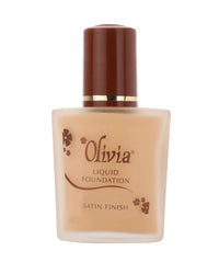 Olivia Liquid Foundation, Natural Glow - 02 | Satin Finish with Medium to Full Coverage | Lightweight, Long-Lasting Formula for Light Skin Tones | Hypoallergenic & Dermatologist Tested | 28ml
