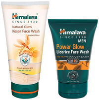 Himalaya MEN Power Glow Licorice Face Wash, 100ml & Himalaya Natural Glow Kesar Face Wash, 150ml