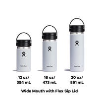Hydro Flask 16 oz Wide Mouth Bottle with Flex Sip Lid White