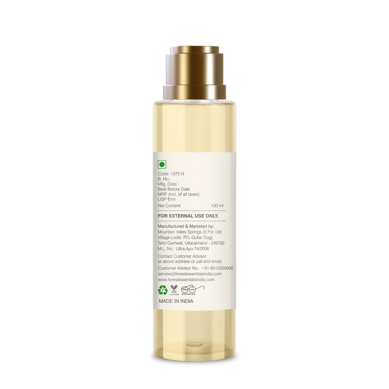 Forest Essentials After Bath Oil Oudh & Green Tea | Ayurvedic Scented Natural After Shower Oil | For Nourished & Moisturised Skin