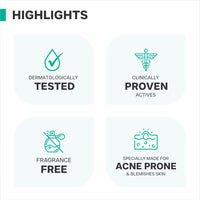 DERMATOUCH Salicylic Acid 2% Seboclear w/w 1% Face Serum | For Acne & Blackheads | Specially for Acne-prone & Oily Skin | 18ml