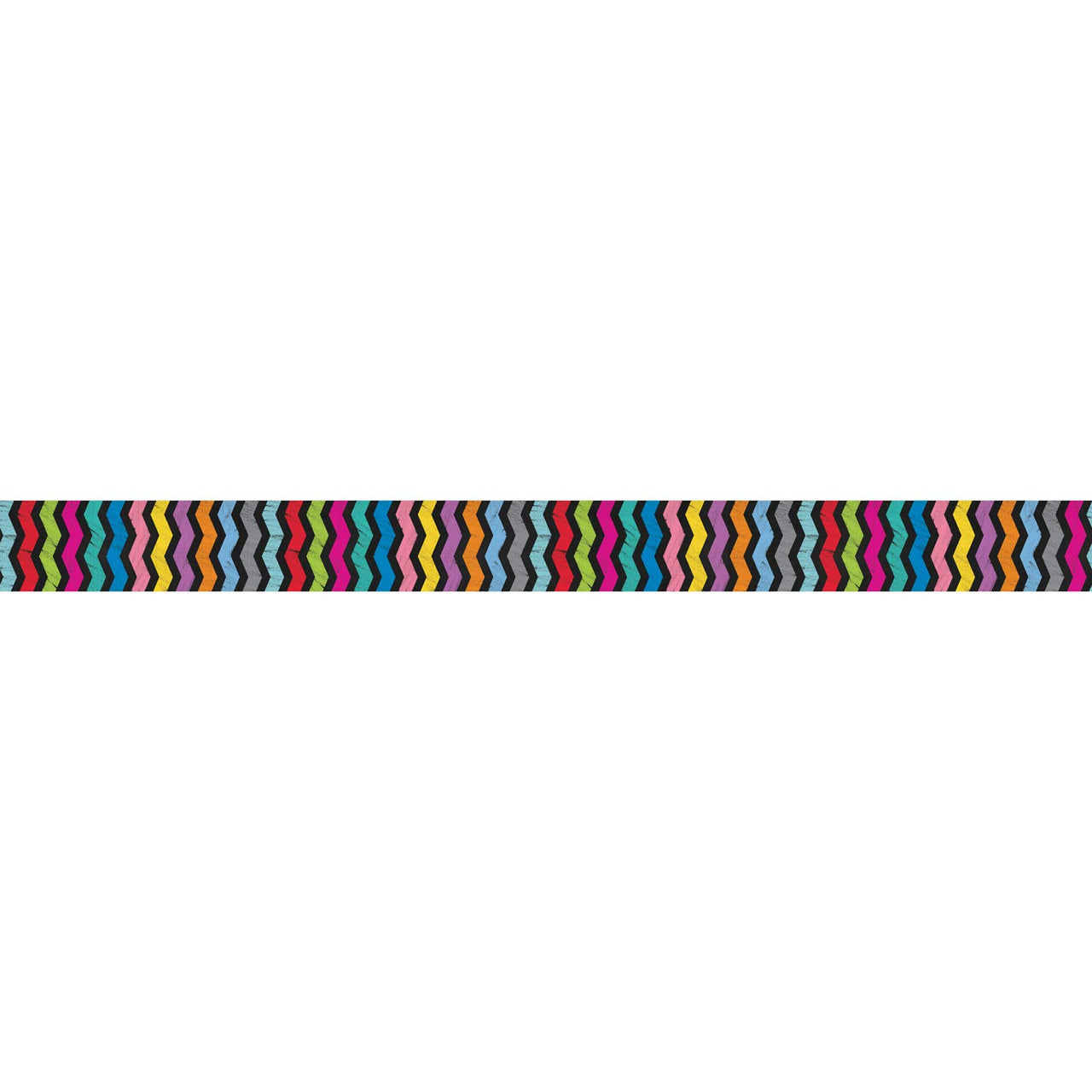 Carson Dellosa 36 Ft Straight Colorful Chalkboard Bulletin Board Borders, 12 Double-Sided Zig Zag and Polka Dot Border for Classroom Bulletin Boards