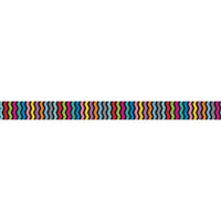 Carson Dellosa 36 Ft Straight Colorful Chalkboard Bulletin Board Borders, 12 Double-Sided Zig Zag and Polka Dot Border for Classroom Bulletin Boards