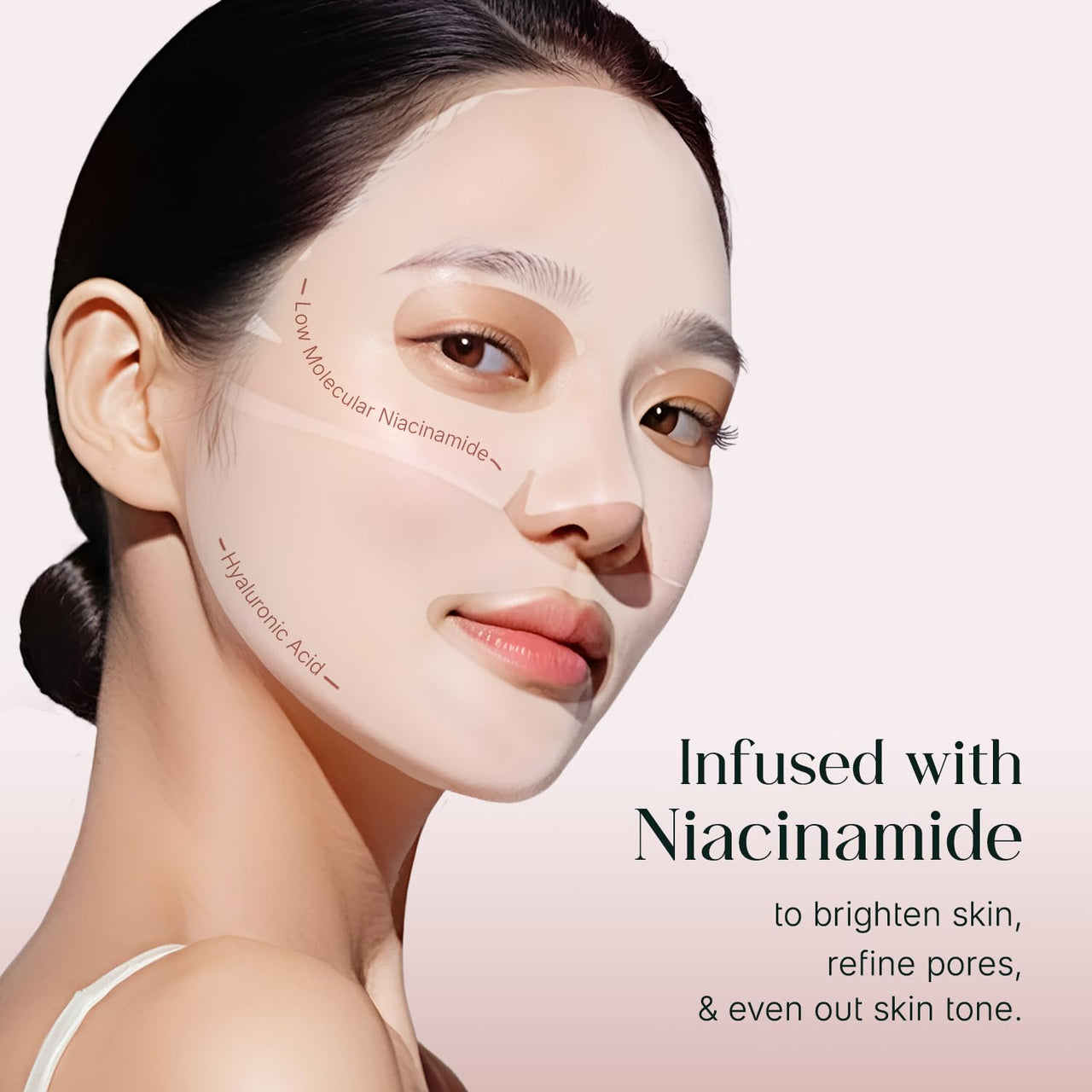 SeoulSkin Niacinamide Glass Skin Overnight Mask – Korean Face Mask Sheet for Glowing Skin | 50,000 PPM Niacinamide & Hyaluronic Acid | Hydrating, Pore-Minimizing, Korean Skincare Sheet Mask