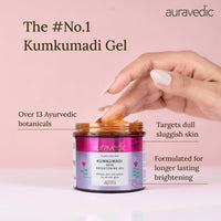 Auravedic Kumkumadi Gel Facial Moisturizer With Kumkumadi Oil For Face For Glowing Skin Pigmentation Dark Spots Moisturiser 100g Skin Brightening Gel