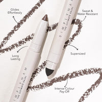 SIMPLYNAM Ultimate Kajal – Intense Brown | 1 Stroke Intense Color Payoff | Water Resistant | Long-Lasting & Smudge-Proof | Safe for Sensitive Eyes | 7X More Product | In-Built Sharpener & Smudger