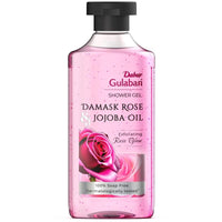 Dabur Gulabari Shower Gel-Damask Rose & Jojoba Oil - 250ml | Rose Extract Beads for Exfoliation | Damask Rose Fragrance | No Parabens & Silicones | 99% Pure Glycerine | 100% soap free body wash