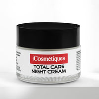 iCosmetiques Night Cream |Vitamins B3, C, E |Shea Butter & Glycerin |Deep Hydration & Glow |Lightweight Moisturizer for Radiant Skin |Mineral Oil & Silicone-Free |Unisex Total Care Formula |50g