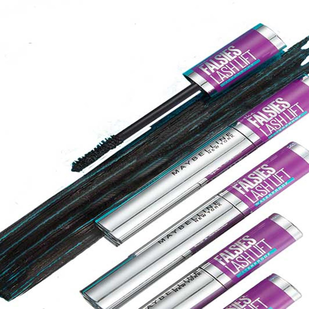 Maybelline New York Mascara, No Clumps, Transfer-proof, Volumizing, Falsies Lash Lift, Black, 8.6 ml