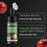 AV Herbal International Apple-Cider Foaming Face Wash with Brush | 150ml | Deep Cleansing and Gentle Exfoliation | Brightens Skin Tone (2)