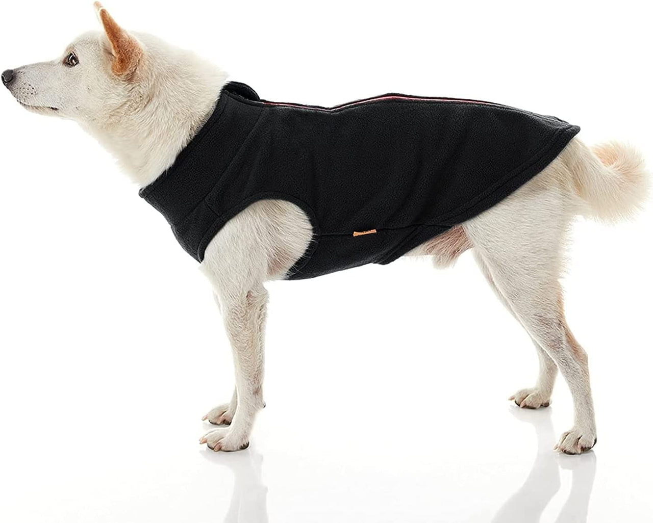 Gooby Zip Up Fleece Dog Sweater - Black, 3X-Large - Warm Pullover Fleece Step-in Dog Jacket with Dual D Ring Leash - Winter Small Dog Sweater - Dog Clothes for Small Dogs Boy and Medium Dogs 3X-Large chest (~28.5")