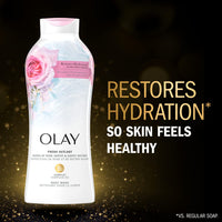 Olay Fresh Outlast Rose Water & Sweet Nectar Body Wash (650ml)