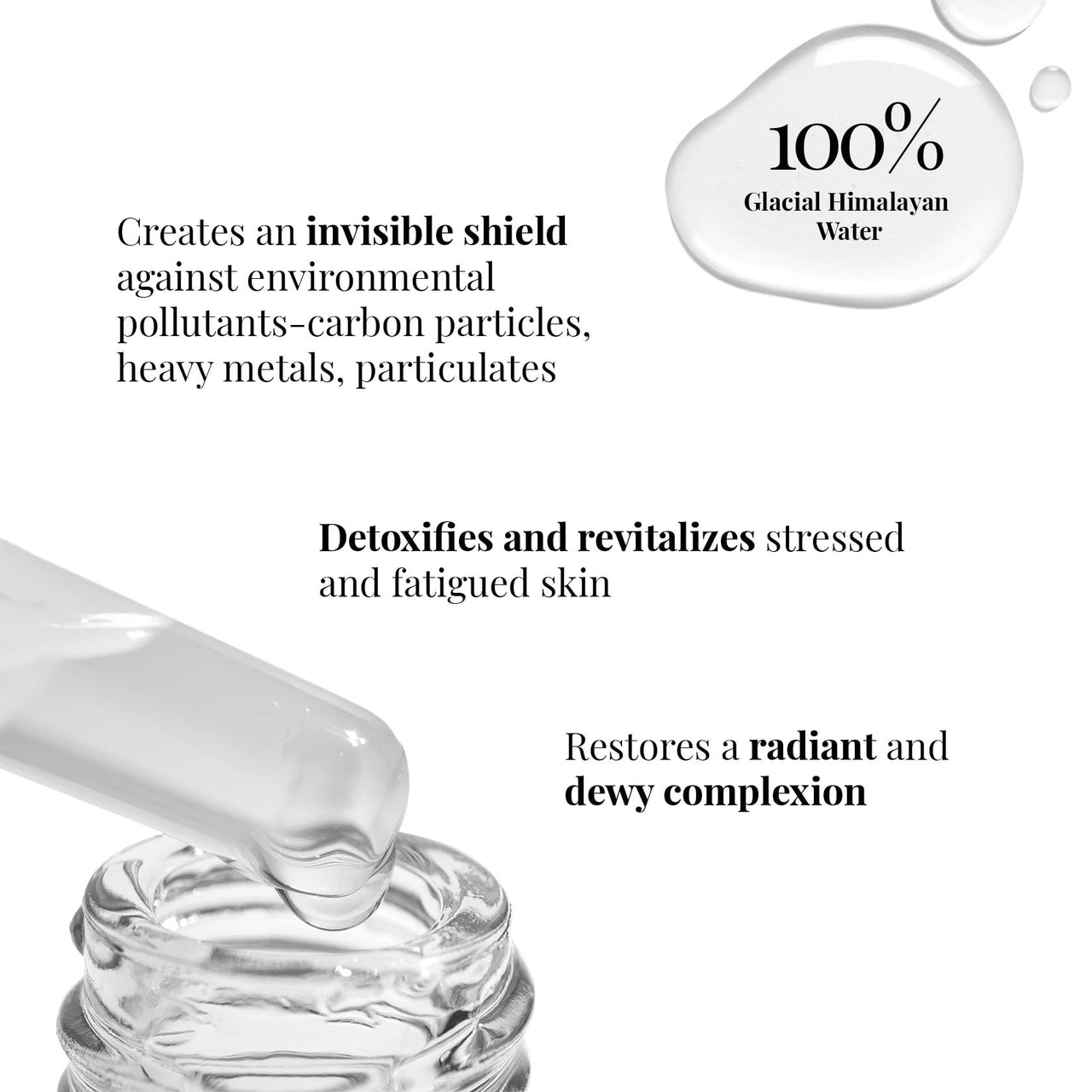 iCosmetiques Pollution Defense Face Serum |Vitamin C, Pollustop, Hyaluronic Acid |Deep Hydration, Glow and Skin Brightening |Infused with Himalayan Glacial Water |Unisex Advance Care Formula |40ml