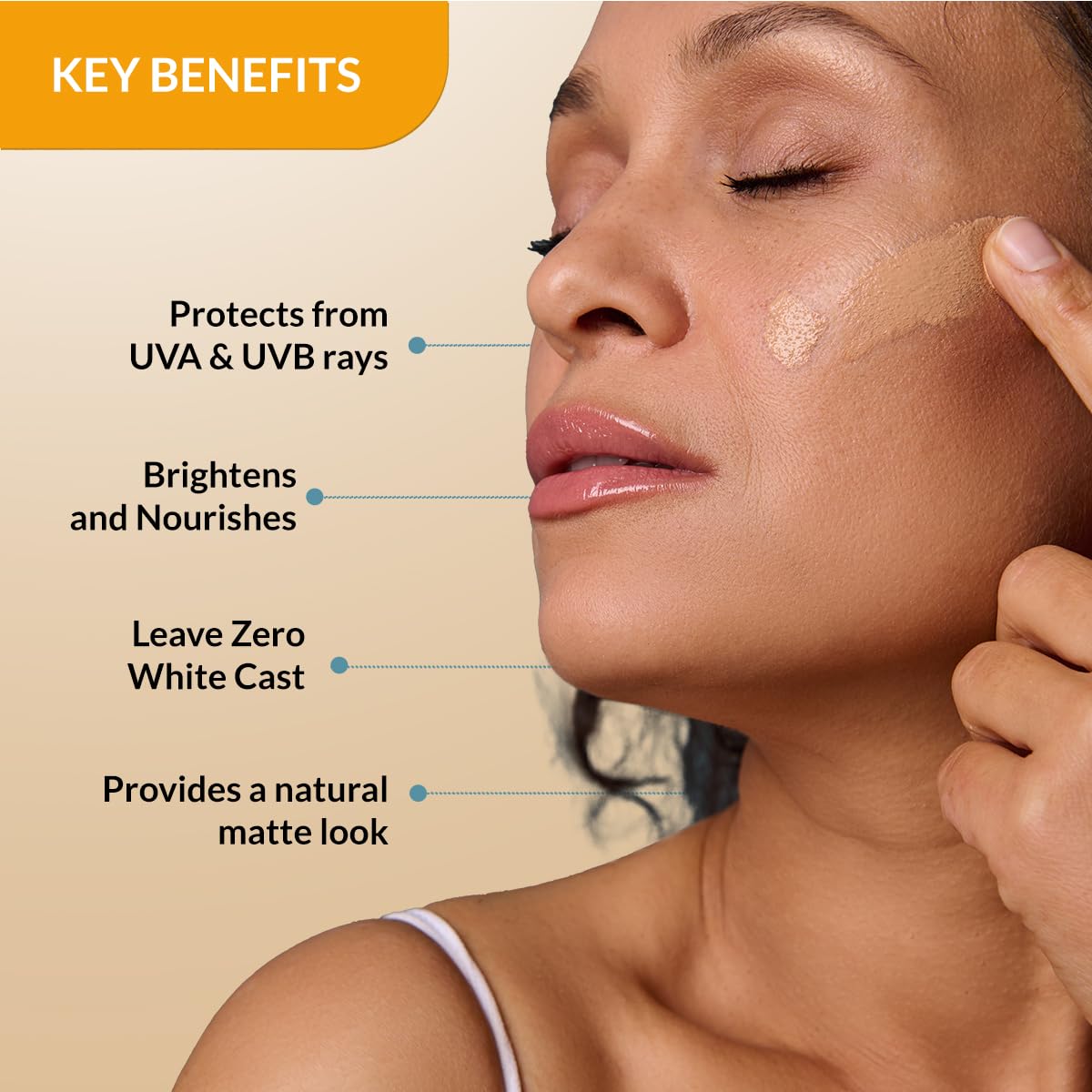Fixderma Shadow Tinted Sunscreen Tan SPF 50 PA+++ | 1% Hyaluronic Acid & Vitamin E | Brightens & Nourishes the Skin | UVA & UVB Protection | Lightweight | No White Cast | For All Skin Types - 30gm