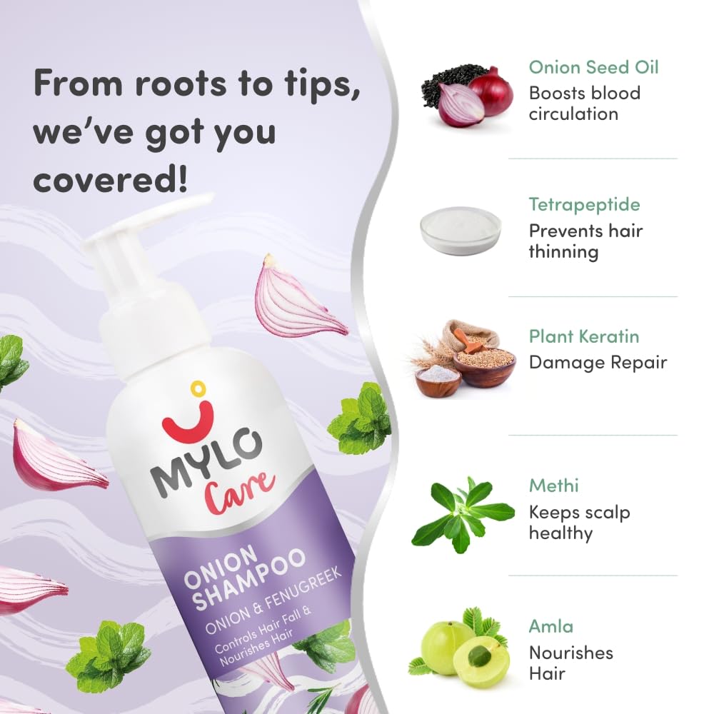 Mylo Pre & Post Pregnancy Hairfall Shampoo with Onion - 200 ml