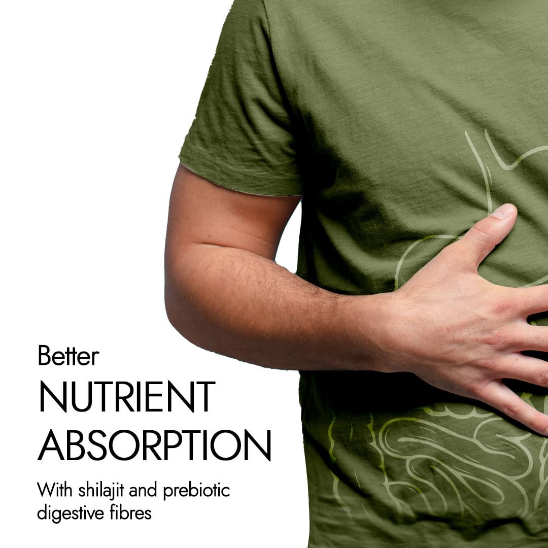 Kapiva Himalayan Shilajit/Shilajeet Gummies | 225mg Shilajit/Gummy | Ginger Honey Flavour | NABL-Certified Shilajit Gummy | Boosts Energy Levels, Endurance & Stamina | No Added Sugar | Gelatin Free | 60 Gummies