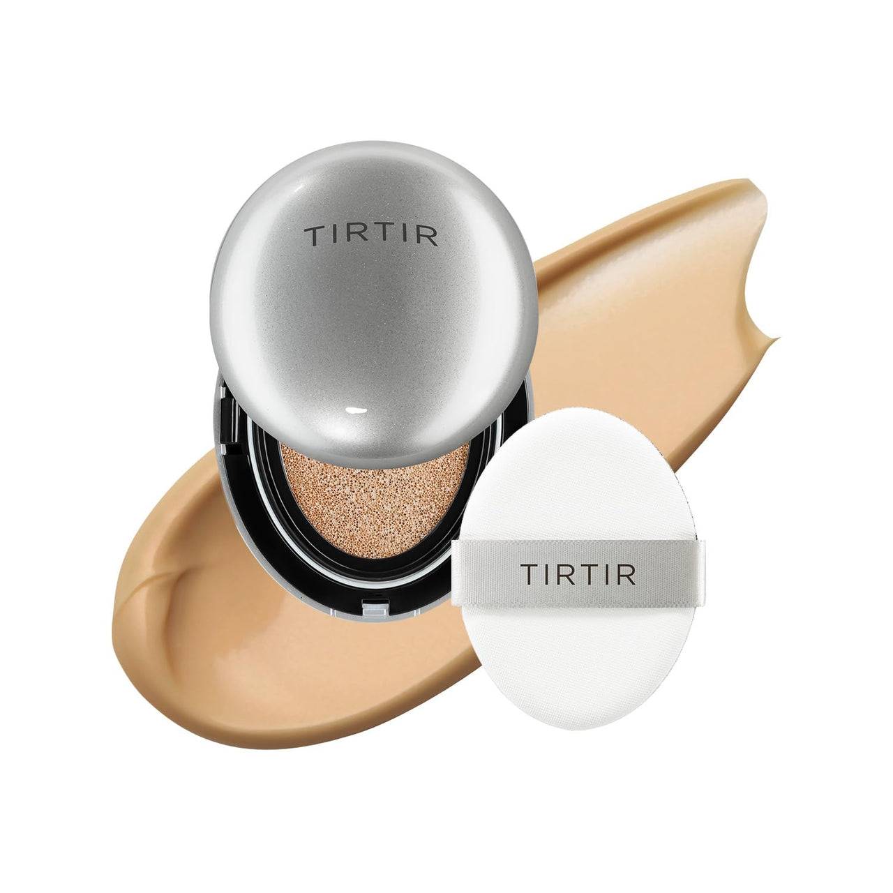 TIRTIR Mask Fit Aura Cushion Foundation, Full coverage, Skin fit, Satin Glow Finish, Korean Cushion Foundation #31N FRENCH BEIGE, 4.5g