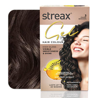 Streax Gel Hair Colour for Women & Men, Dark Brown 3 , 150ml|Hair Colour Brown|100% grey coverage |Long Lasting Hair Color, easy to use| Ammonia Free Hair Color, No Paraben & Sulphate
