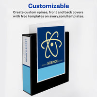 Avery Heavy-Duty View 3 Ring Binder, 3 Inch One Touch Slant Rings, 3.5
