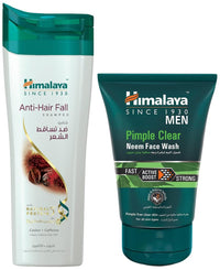 Himalaya Herbals Anti Hair Fall Shampoo, 400ml And Himalaya Men Pimple Clear Neem Face Wash, 100ml