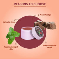 Ayouthveda Chocolate & Mint Lip Balm For Men & Women| A Nourishing Lip Balm with Vitamin E, Almond & Olive Oil | Heals Cracked & Undernourished Lips| Moisturizer For Chapped And Dry Lips|(10gm)