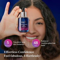 Viah Instant Skin Tightening Face Serum for Women | Anti-Ageing Face Serum for Women | Anti Wrinkle & Brightening | Firms, Hydrates, Smooths Fine Lines | Easyliance, Hyaluronic Acid &Lumicease 30ml