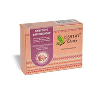 Earthy Sapo Handmade Baby Soft Bathing Soap (Coconut Milk, Almond Milk, Oat Milk, Kokum Butter) 100g, Pack of 1 | Natural, Gentle Bath Soap for Babies Sensitive Skin