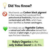 Ruby's Organics Mascara Black - Natural, Non-toxic, Long-lasting, Waterproof, Full-lift, Eye Makeup, Safe and Non-irritating Formula for Sensitive Eyes, Cruelty-Free, Paraben Free - Black, 6.5ml